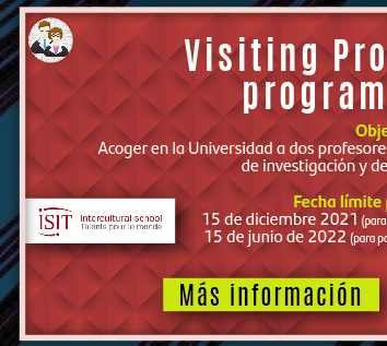 Visiting Professors ISIT program 2021-22 (Más información)